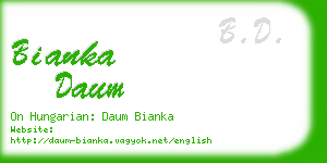 bianka daum business card